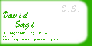 david sagi business card