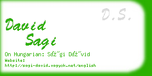 david sagi business card